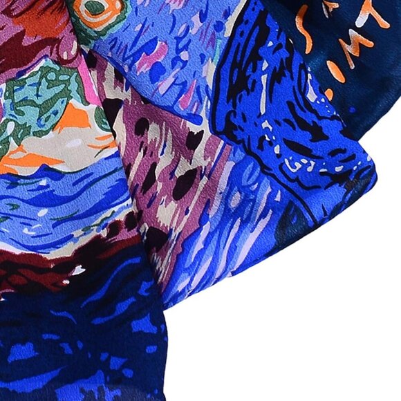 Women 100% Silk Scarves Van Gogh Painted Scarf - Picture 4 of 7